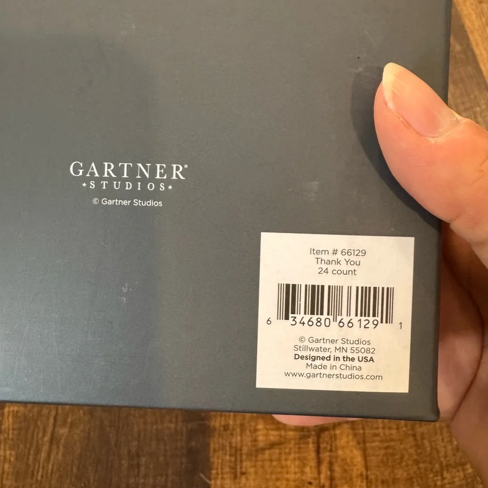 Gartner Studios Thank You Cards - Black